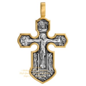 Cross «Crucifix. The Kazan icon of the Mother of God with interceding saints»