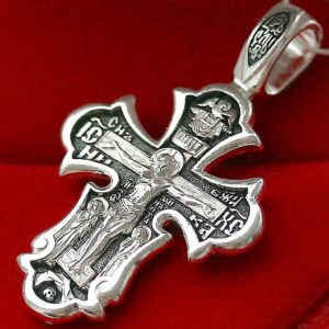 St Sophia Body Prayer Cross Orthodox Jewelry Silver 925 ( Vera , Nadezhda , Ljubov ). B504