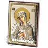 Mother Of God Seven Arrows. Silver Plated 999. Wooden Orthodox Icon ( 3.1″ X 4.3″ ) 8cm X 11cm. Handmade. Gift case. B413|Mother Of God Seven Arrows. Wooden Christian Orthodox Icon Silver Plated .999 Oklad Riza ( 3.1″ X 4.3″ ) 8cm X 11cm. B412|Mother Of God Seven Arrows. Wooden Christian Orthodox Icon Silver Plated .999 Oklad Riza ( 3.1″ X 4.3″ ) 8cm X 11cm. B412