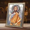Saint John The Baptist Christian Orthodox Icon Silver Plated 999 Handmade