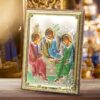 Holy Trinity Icon | Silver-Plated Orthodox Icon | The Holy Trinity (Andrei Rublev) Orthodox Icon handmade. B395|Guardian Angel