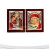 Set of 2 Small Russian Orthodox Icons Mother of God Vladimir