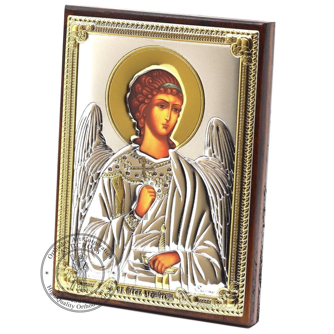 Medium Wooden Russian Orthodox Icon Guardian Angel. Silver Plated .999 Oklad Riza ( 3.1″ X 4.3″ ) 8cm X 11cm. B203|Medium Wooden Russian Orthodox Icon Lord Jesus Christ Pantocrator. Silver Plated .999 Oklad Riza ( 3.1″ X 4.3″ ) 8cm X 11cm. B196|Medium Wooden Russian Orthodox Icon Lord Jesus Christ Pantocrator. Silver Plated .999 Oklad Riza ( 3.1″ X 4.3″ ) 8cm X 11cm. B196