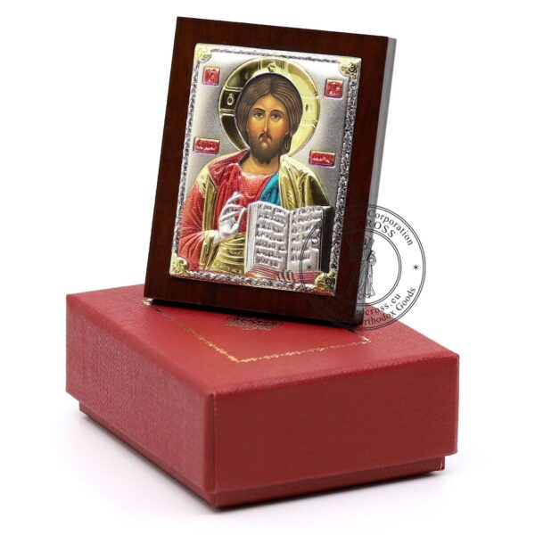 Orthodox Gift Set With The Icon Of Mother Of God Vladimir, Silver Plated 999, Version silver, coloured, Icon Of Mother Of God Vladimir. B446 - Image 2