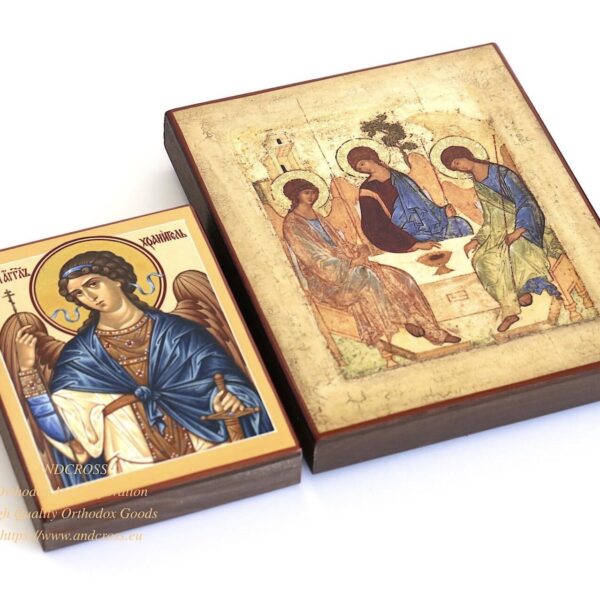 Gift Set, Monastery Russian Orthodox Church, Quality Wax Candles, Ceramic Holder, Wooden Icons, 8 special Items. B464 - Image 2