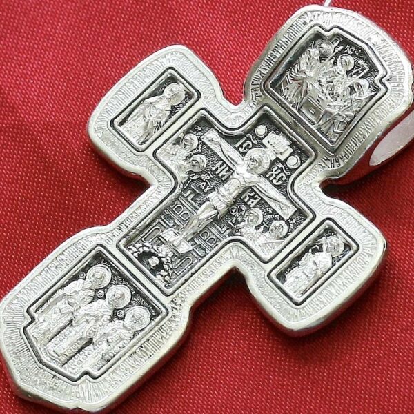 Large Heavy Russian Orthodox Body Cross Silver 925. Elizaveta Inc. 30g !!! B503 - Image 2