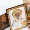 Orthodox Gift Set With The Icon Of Saint Spyridon Bishop of Trimythous, Silver Plated 999 version, handmade,Saint Spyridon. B458 - Image 2