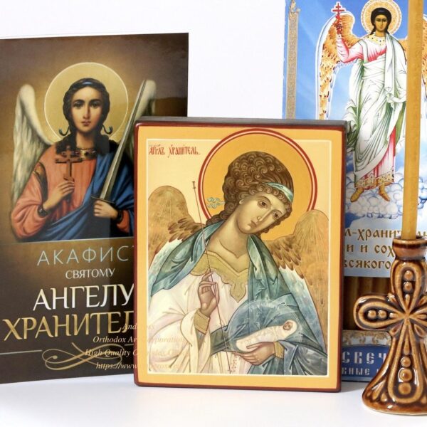 Orthodox Gift Set With The Icon Of Holy Guardian Angel From Holy Dormition Pskovo-Petchersky Monastery. B473 - Image 2