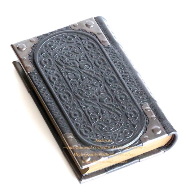 Orthodox Book, The Holy Psalter Russian Language, Made in Monastery, Blessed, Natural Black Leather Cover With Metal Corners, Limited. B443 - Image 4