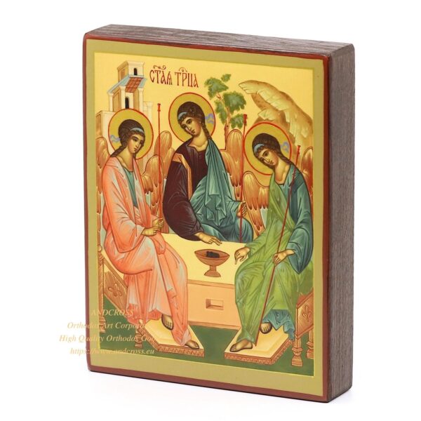 The Icon Of The Holy Trinity From Holy Dormition Pskovo-Petchersky Monastery, consecrated, Orthodox Gift Set, 12 wax candles, handmade. B460 - Image 6