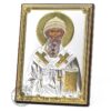 Saint Spyridon the Wonderworker, Christian Orthodox Icon Silver 999 Wood, Handmade, Gift box, 12 rare postcards Russian Icon. B394 - Image 2