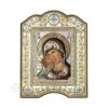 The Great Miraculous Christian Orthodox Silver Icon - The Vladimir Mother of God/Gold and silver version/Coloured version. B272 - Image 4
