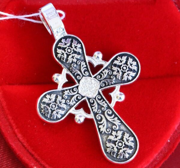 Greek Baptism Tree Of Life Russian Orthodox Body Prayer Cross Pendant Silver 925. Authentic Jewelry Made in Russia - Image 2