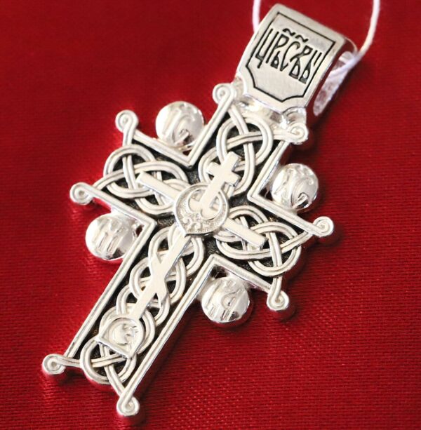 Christian Orthodox Golgotha Crucifix Necklace Prayer Body Cross Silver 925 Authentic Jewelry - Image 2