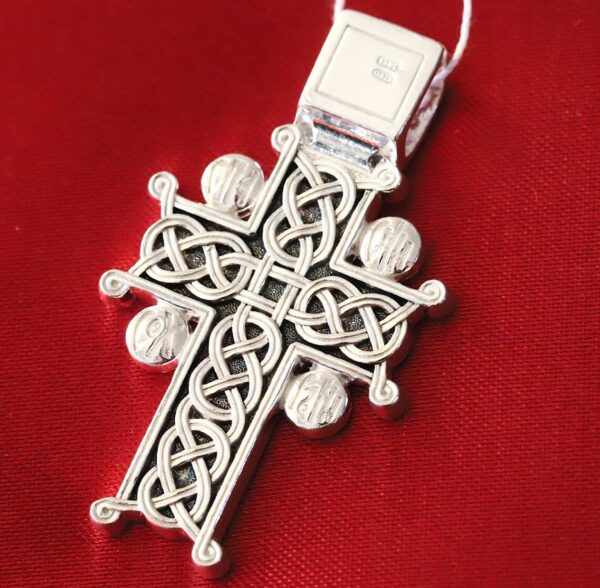 Christian Orthodox Golgotha Crucifix Necklace Prayer Body Cross Silver 925 Authentic Jewelry - Image 3