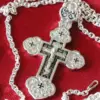 Christian Baptism Guardian Angel Cross Necklace Anchor Chain Set. Russian Greek Orthodox Jewelry. Save And Protect Prayer. Silver 925 - Image 2