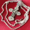 Christian Baptism Guardian Angel Cross Necklace Anchor Chain Set. Russian Greek Orthodox Jewelry. Save And Protect Prayer. Silver 925 - Image 3