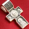 Archangel Michael Patron Sterling Silver 925 Greek Orthodox Prayer Cross. Save Protect - Image 2