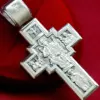 Lord Almighty Icon Big Russian Orthodox Prayer Body Cross Solid Silver 925 Authentic Jewelry Made in Russia - Image 2
