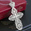 Imperial Crown Russian Orthodox Sterling Silver 925 Body Prayer Cross. Made in Russia