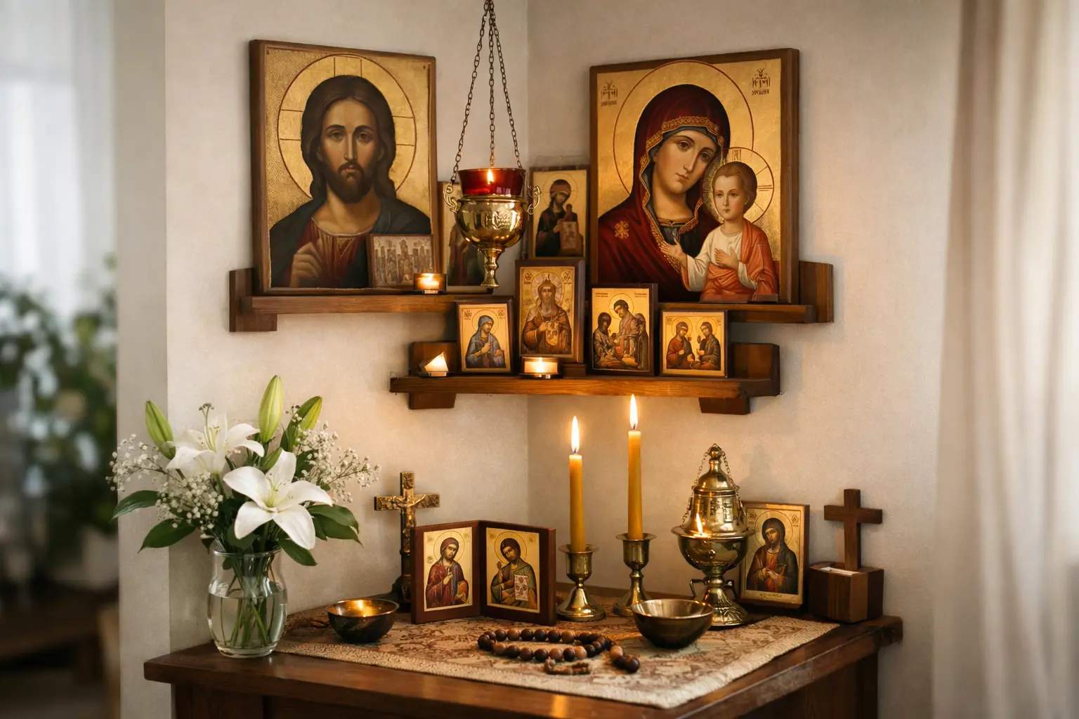 How to Arrange an Icon Corner in Your Home