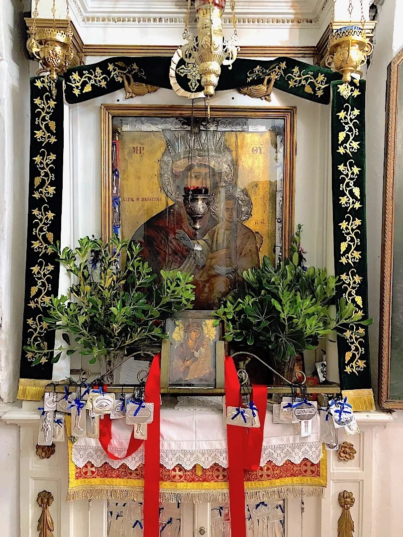 Greece. Corfu, July 2019: pilgrims' photo 1