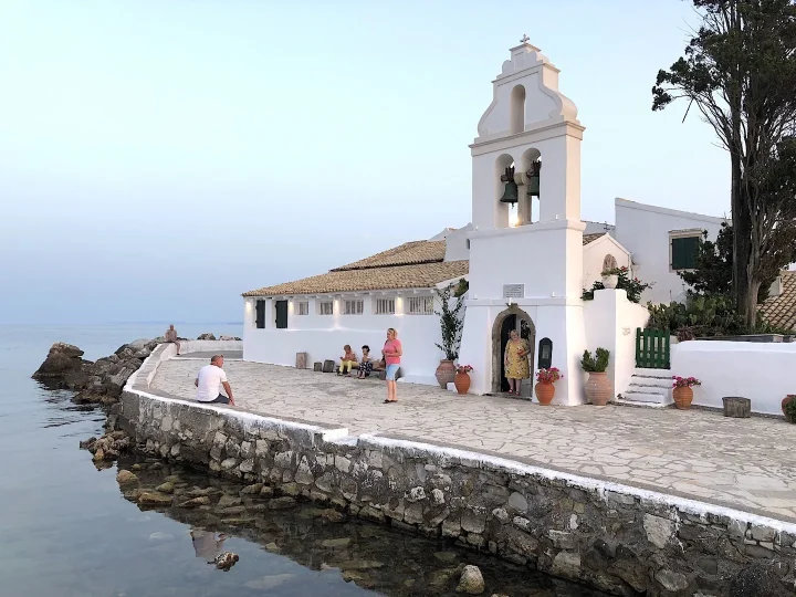 Greece. Corfu, July 2019: pilgrims' photo 2