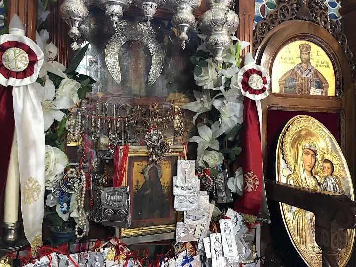 Greece. Corfu, July 2019: pilgrims' photo 3