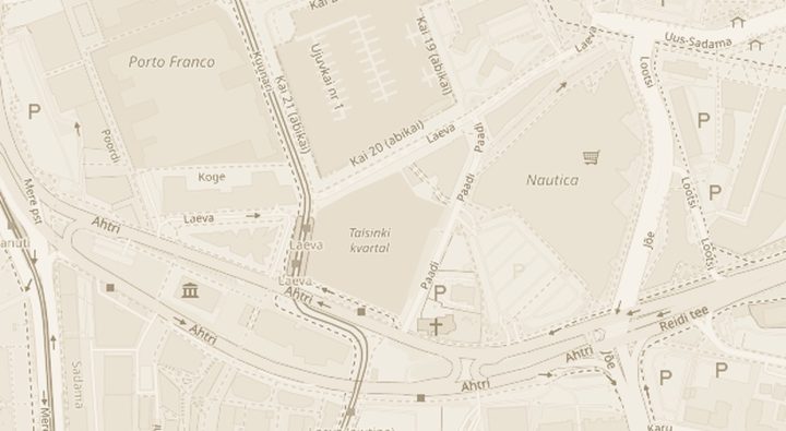Map of Tallinn with Ahtri 10a marked