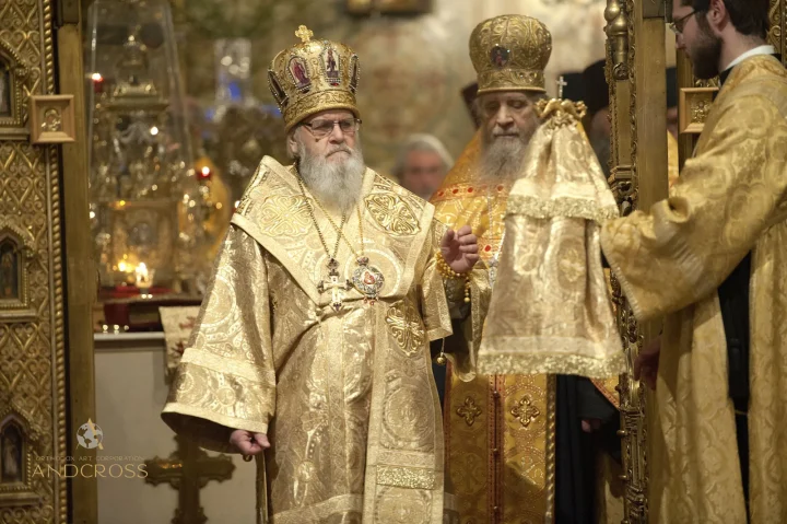 Metropolitan Cornelius at the Christmas liturgy, 2012